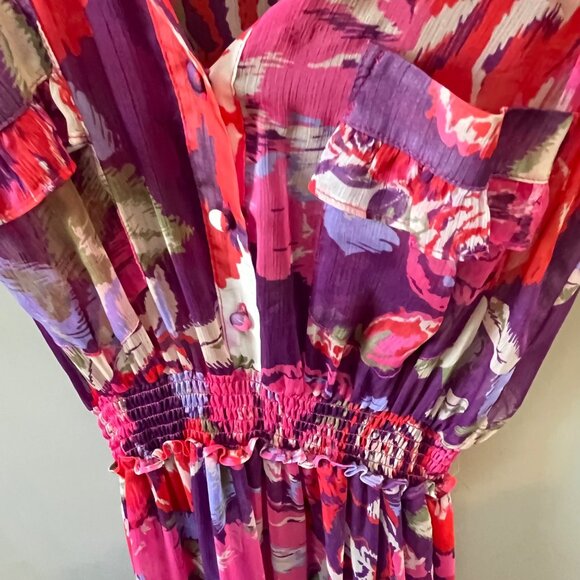 Revolve Misa Los Angeles Trina Floral Chiffon Dress - S - Picture 5 of 8